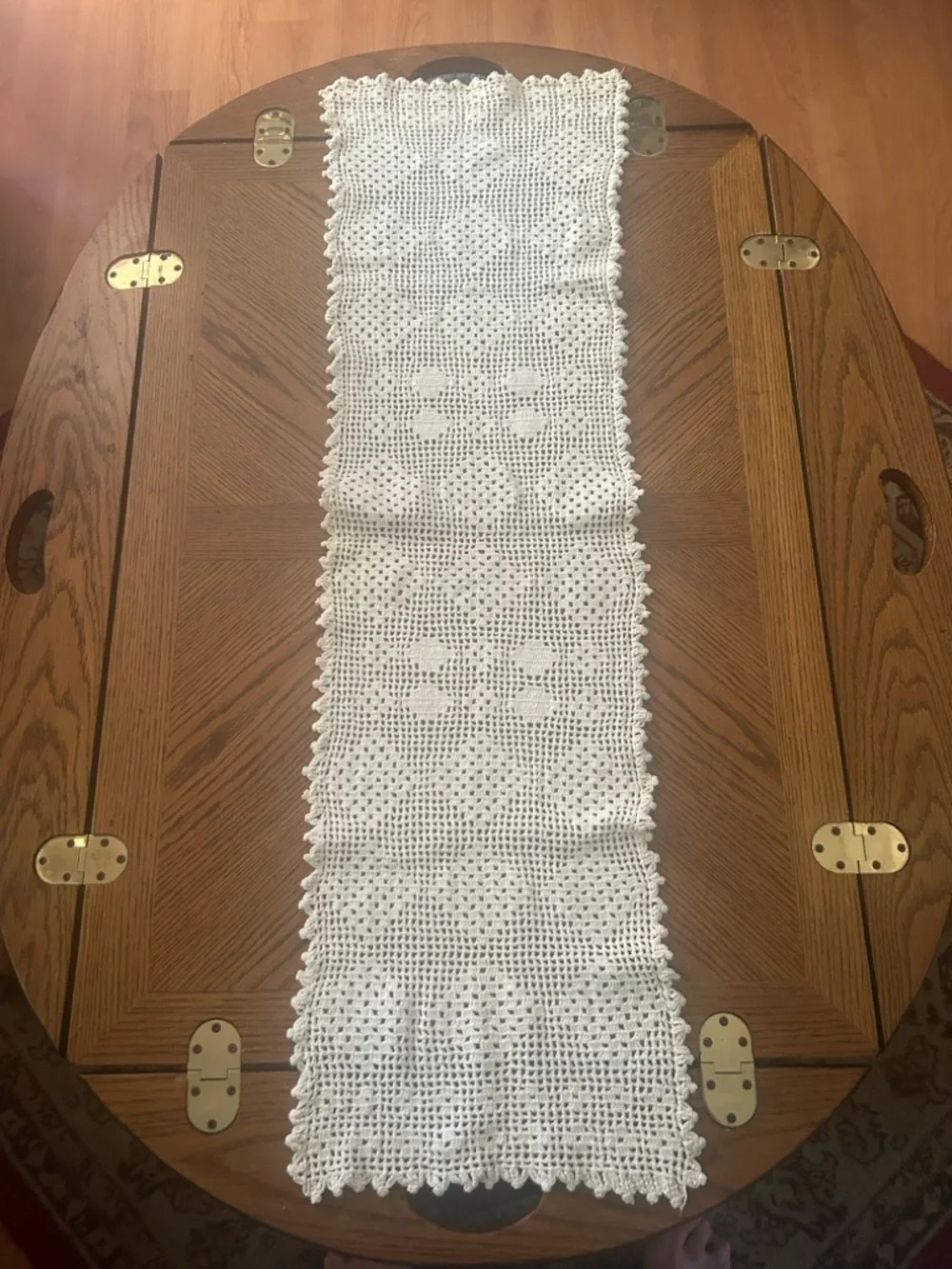 Vintage Crochet Table Runner